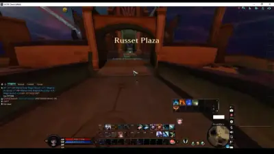 AION 2 radar and ESP combined view during PvP with off-screen threat indicators.