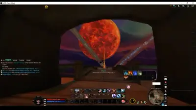 AION 2 PvP encounter with ESP boxes on enemy players and distance readouts during open-world combat.
